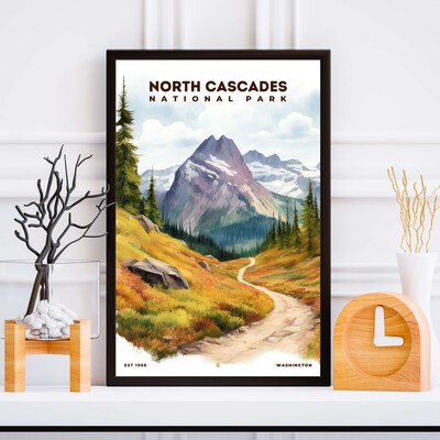 North Cascades National Park Poster, Travel Art, Office Poster, Home Decor | S8 - image5